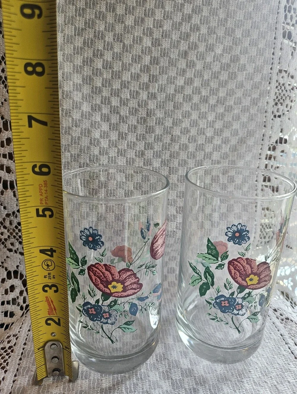 Anchor Hocking Floral Tumblers
